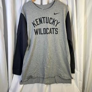 Kentucky Wildcats T Shirt Mens Gray Long Sleeve Nike Tee Athletic Cut XL EUC
